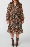 Estelle Thalia Blooms Clip Dot Long Sleeve Dress In Print