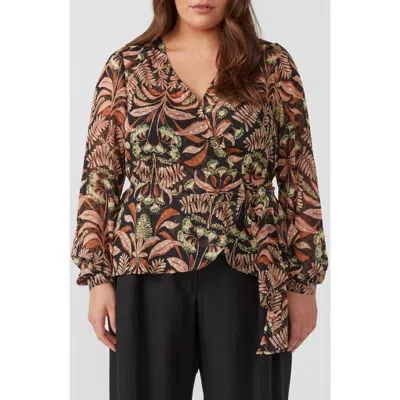 Estelle Thalia Blooms Wrap Top In Print