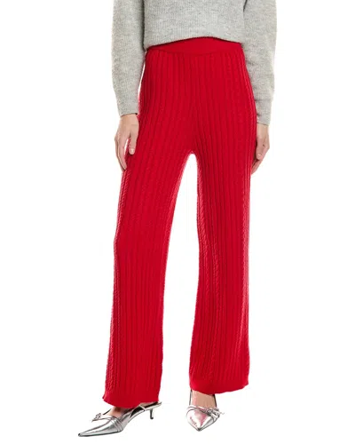 Estellina Cable Sweater Pant In Red