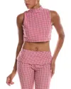 Estellina Check Top In Red