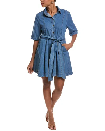 Estellina Denim Mini Dress In Blue