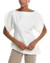 Estellina Drape Top In White