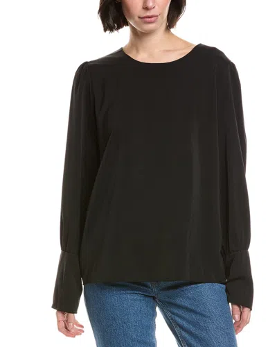 Estellina Long Sleeve Top In Black