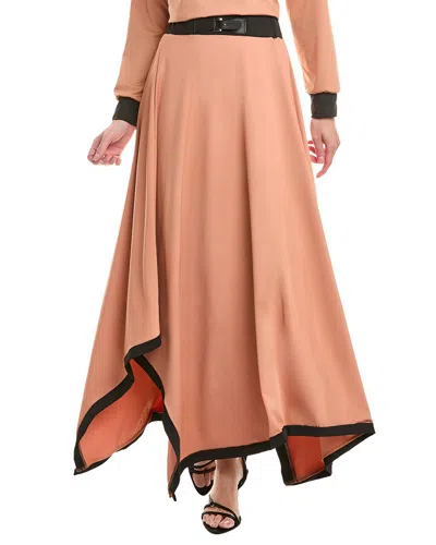 Estellina Midi Skirt In Orange