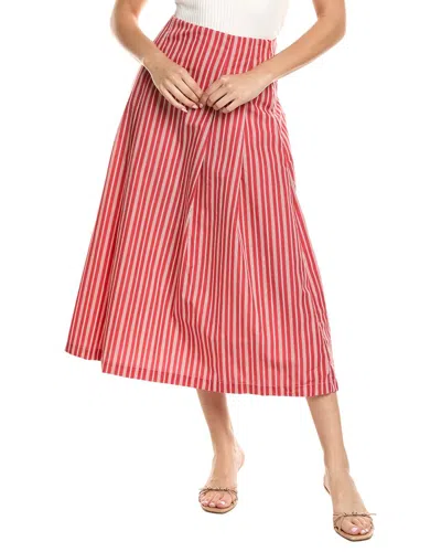 Estellina Midi Skirt In Red