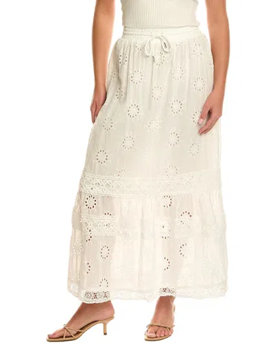 Estellina Midi Skirt In White