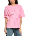 Estellina Solid Blouse In Pink