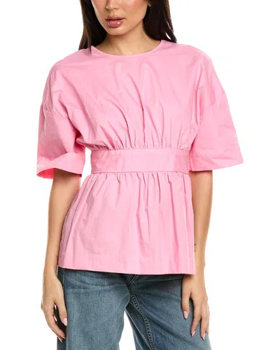 Estellina Solid Blouse In Pink