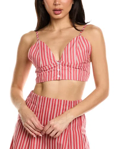 Estellina Stripe Top In Red