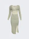Ester Manas Peephole Knit Dress In Pink