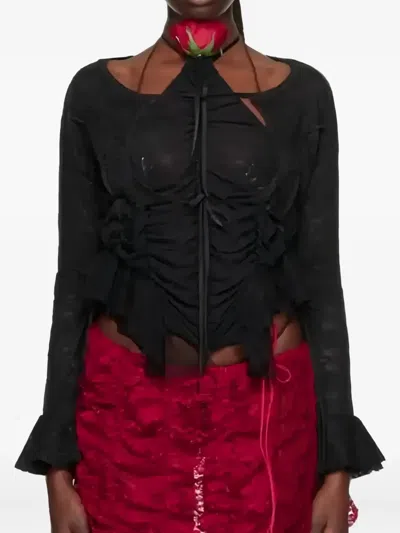 ESTER MANAS RUFFLED CARDIGAN