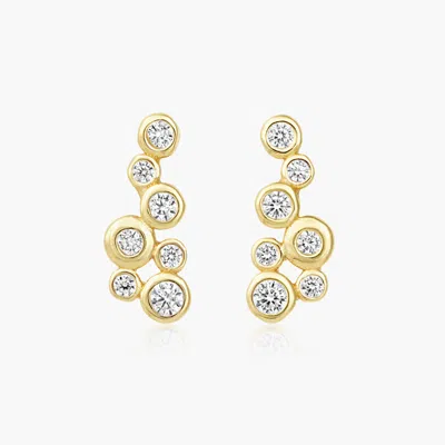 Esterah Women's Gold & Cubic Zirconia Bubble Stud Earrings