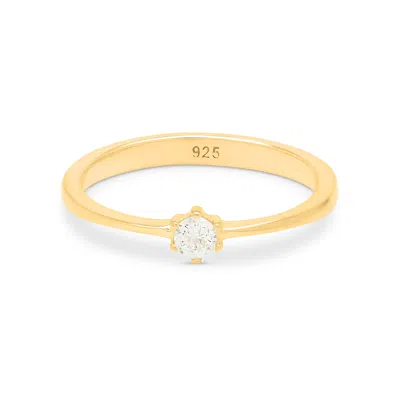 Esterah Women's Gold Classic Solitaire Ring
