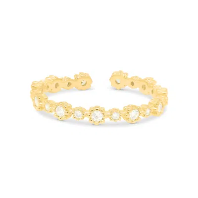 Esterah Women's Gold Daisy Eternity Ring