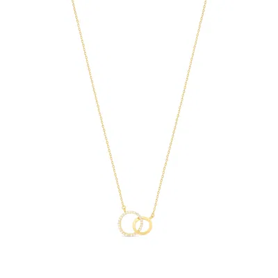 Esterah Women's Gold Duo Circle Necklace