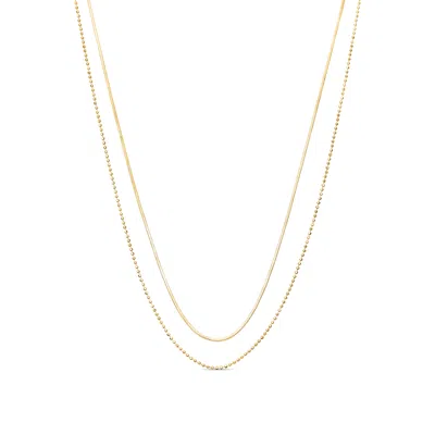 Esterah Women's Gold Duo Texture Necklace