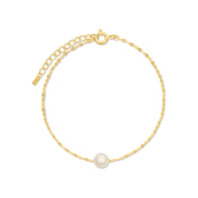Esterah Women's Gold Floating Pearl Bracelet