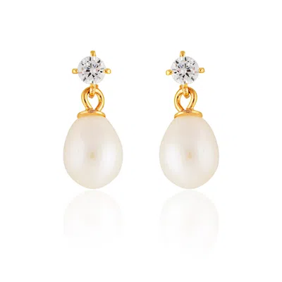 Esterah Women's Gold Freshwater Pearl Drop Earrings