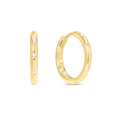 Esterah Women's Gold Huggie Earrings