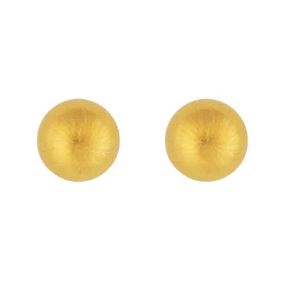 Esterah Women's Gold Matte Sphere Studs