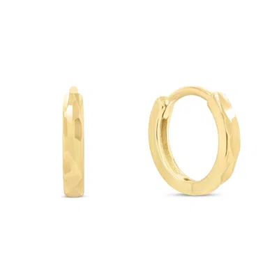 Esterah Women's Gold Mini Celia Huggie Hoops