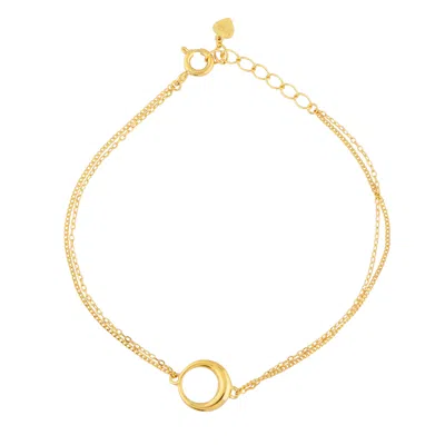 Esterah Women's Gold Open Circle Bracelet