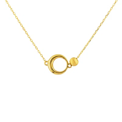 Esterah Women's Gold Open Circle Necklace