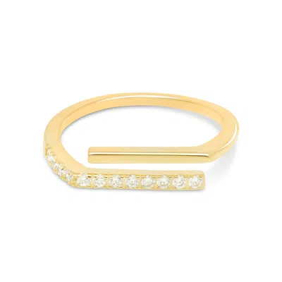 Esterah Women's Gold Pavé Bypass Ring