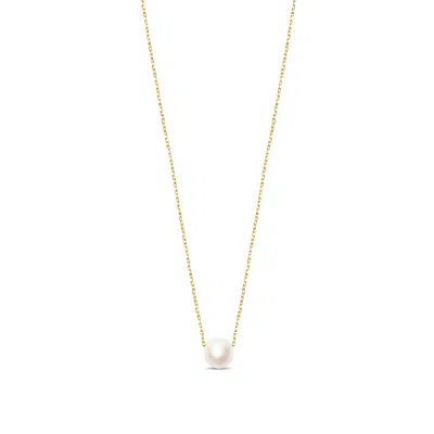 Esterah Women's Gold Pearl Solitaire Necklace
