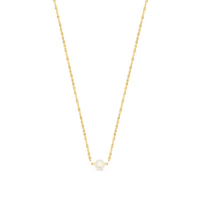 Esterah Women's Gold Petit Floating Pearl Necklace