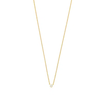 Esterah Women's Gold Petit Solitaire Crystal Necklace