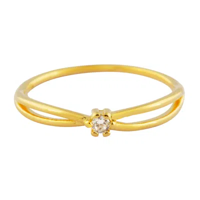 Esterah Women's Gold Solitaire Ring