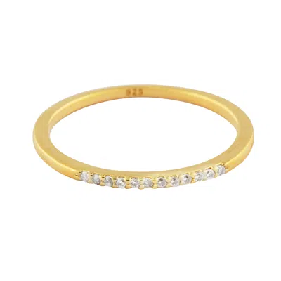 Esterah Women's Gold Sparkling Pave Band