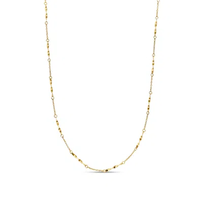 Esterah Women's Gold Twisted Bar Necklace