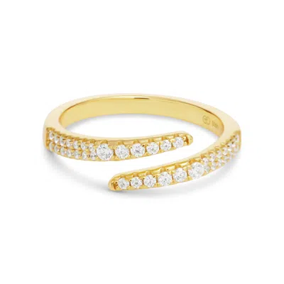 Esterah Women's Gold Wrap Crystal Pavé Ring