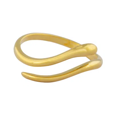Esterah Women's Silver Gold Open Curve Ring