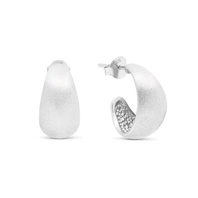Esterah Women's Silver Luna Hoops