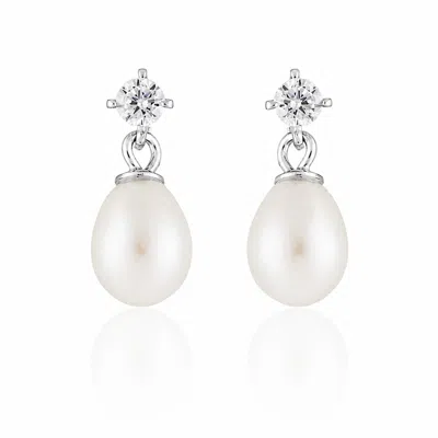 Esterah Women's Silver Maia Pearl Earrings