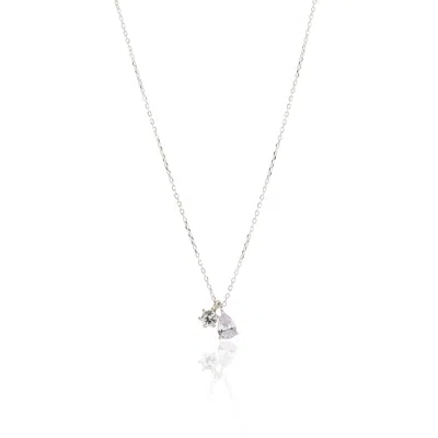 Esterah Women's Silver Necklace With Crystal