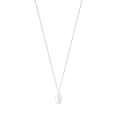 Esterah Women's Silver Oval Pendant Necklace