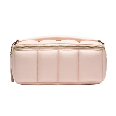 Estetika Neutrals Bigee Large Makeup Bag - Designer Cosmetic Case - Blush Pink Neutral