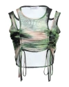 Esthé Woman Top Green Size S Polyester, Elastane In Green