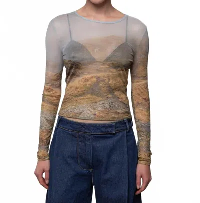 Esthé Women's Negoiu Mesh Top In Gray In Brown