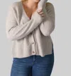 Estheme Side Slit Grandpa Cardigan - Plus In Light Grey In Gray
