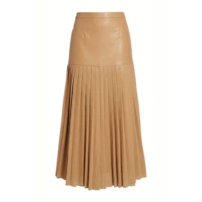 Esther Saadia Women's Neutrals Rebel Romance Leather Skirt Caramel 2 In Multi