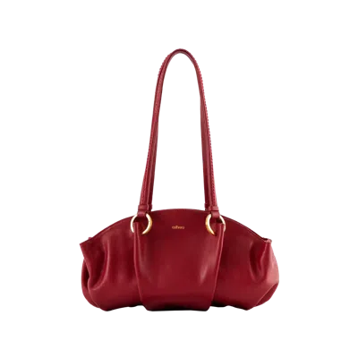 Esthera 0707 Leather Shoulder Bag In Red