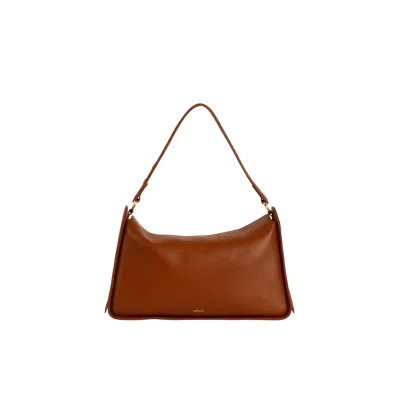 Esthera 10am Maxi Leather Shoulder Bag In Brown