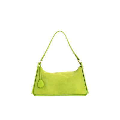 Esthera 10am Maxi Leather Shoulder Bag In Green