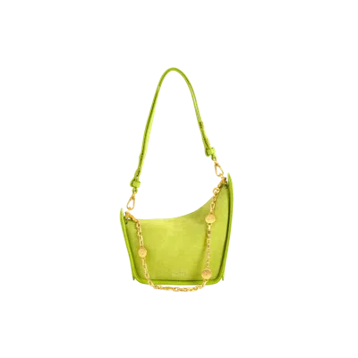 Esthera 10am Mini Leather Shoulder Bag In Green