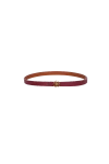 Esthera 12am Reversible Leather Belt In Burgundy